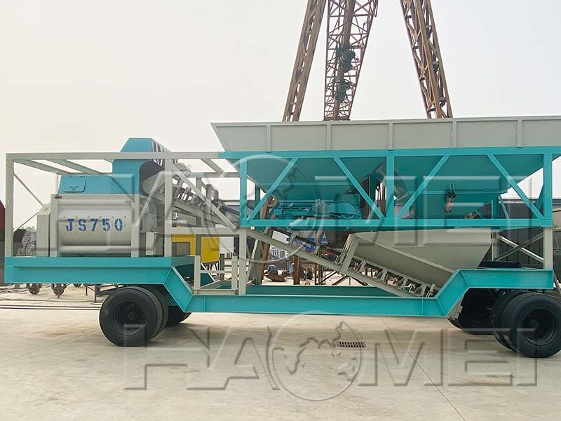 Mobile concrete batching plant